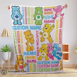 Hot Top Cute Care Bears & Friends Blanket Fleece Customized Blanket