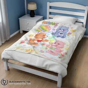 Alternative view of Original Hot Cute Care Bears Friends Blanket Fleece Customized Blanket