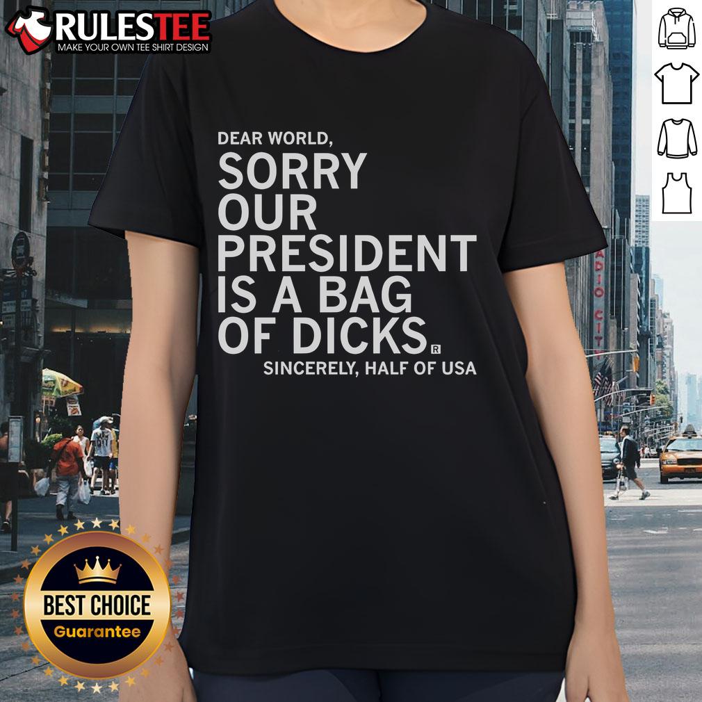 Nice Jamie Bonkiewicz Wearing Our President Is A Bag Of Dicks T-Shirt - Image 3