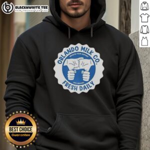 Alternative view of Nice Orlando Milk Co Fresh Daily Imported From Germany 100 Percent Organic Logo T-Shirt