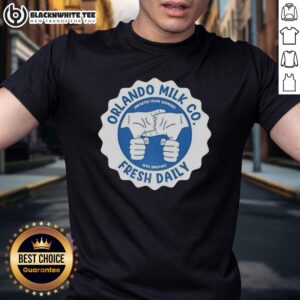 Nice Orlando Milk Co Fresh Daily Imported From Germany 100 Percent Organic Logo T-Shirt