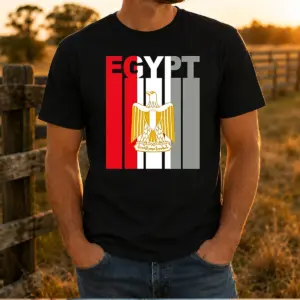 Pretty Egypt Flag Eagle Coat Of Arms Shirt