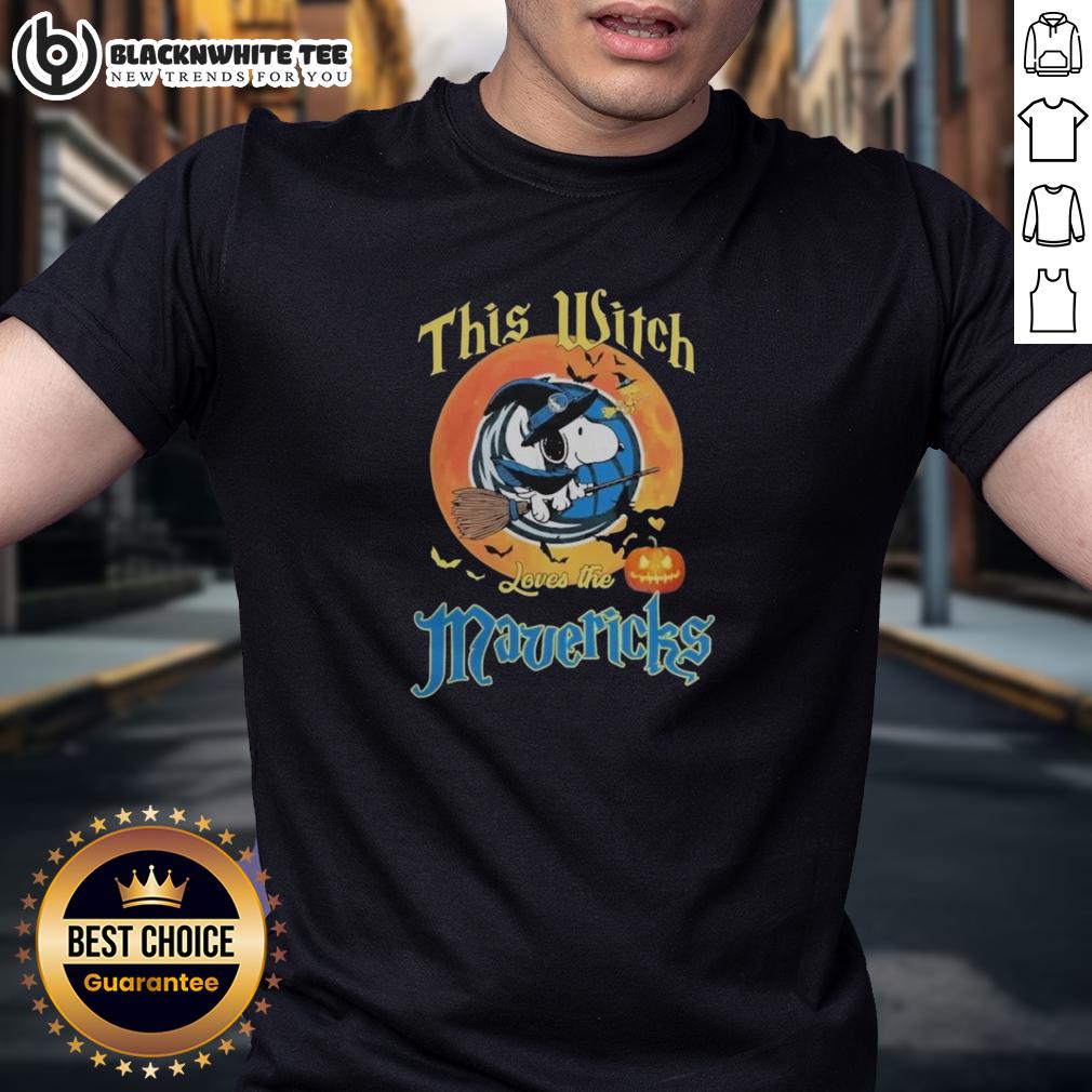 Original This Witch Loves The Dallas Mavericks Snoopy Halloween T-Shirt