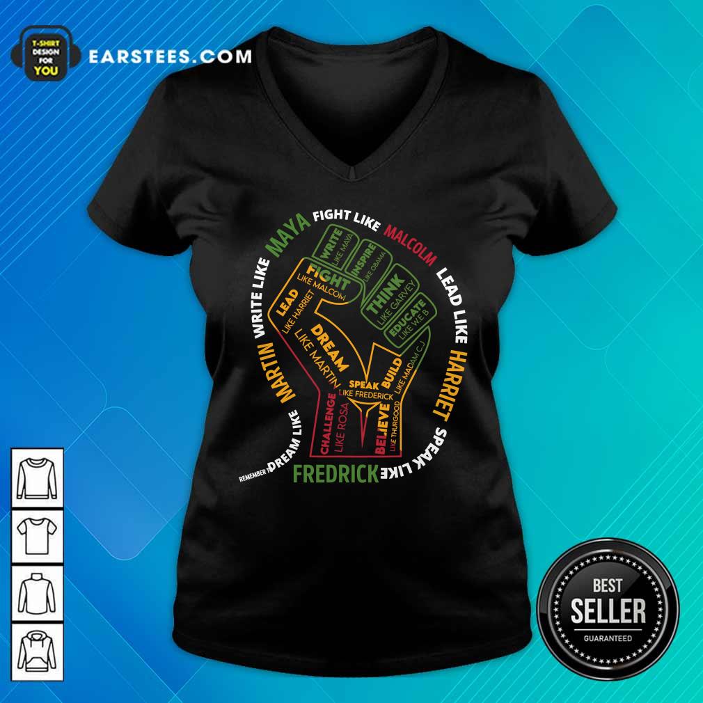 Black History Month Malcolm Harriet Martin Maya Frederick Shirt - Image 5