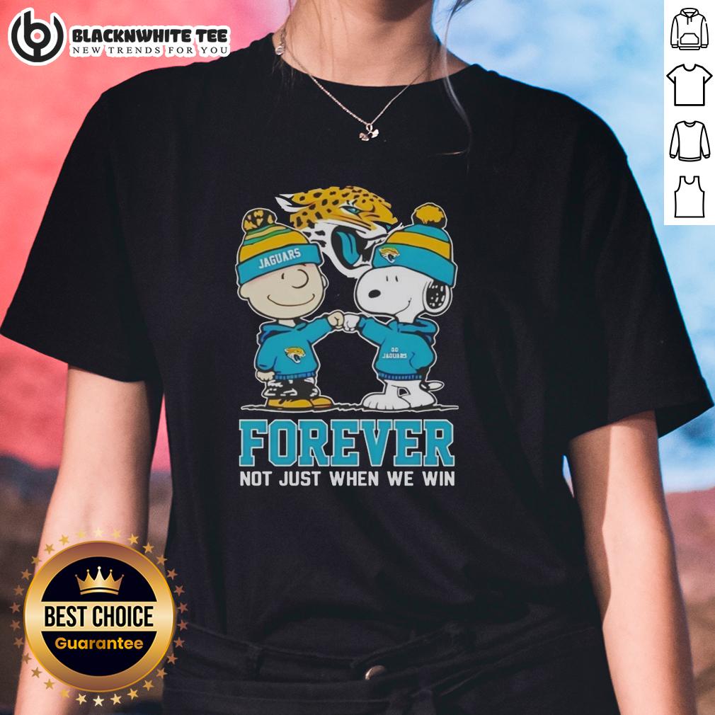 Premium Peanut Snoopy Charlie Brown Jacksonville Jaguars Forever Not Just When We Win T-Shirt - Image 3