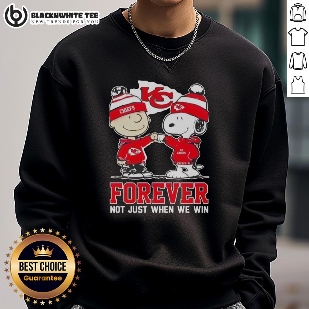 Premium Peanut Snoopy Charlie Brown Kansas City Chiefs Forever Not Just When We Win T-Shirt - Image 5