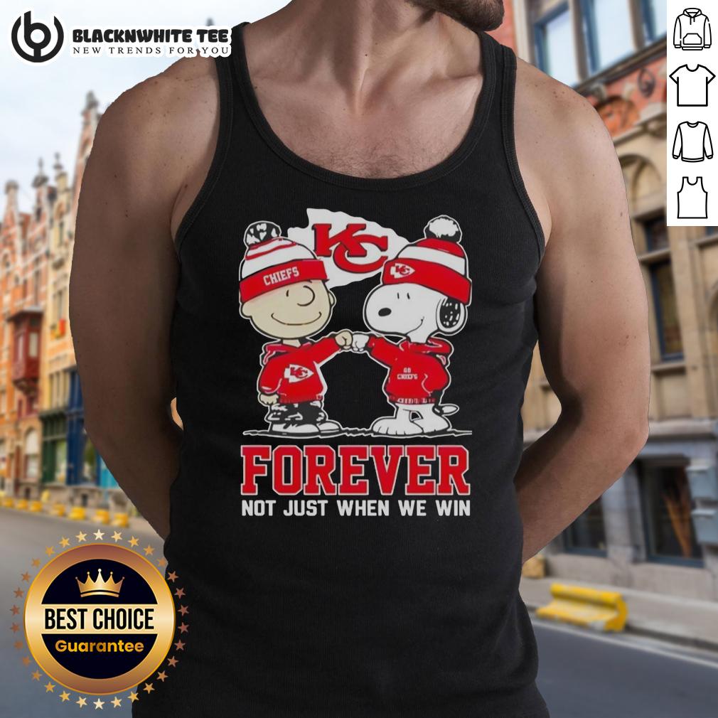 Premium Peanut Snoopy Charlie Brown Kansas City Chiefs Forever Not Just When We Win T-Shirt - Image 4