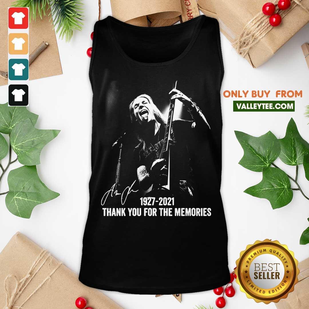 Happy Alexi Laiho 1927 2021 Thank You For The Memories Signature Shirt - Image 4