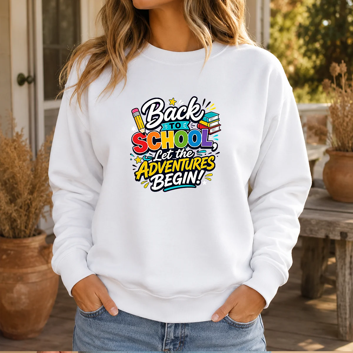 Pretty Back To School Adventures Typography Shirt - Image 6