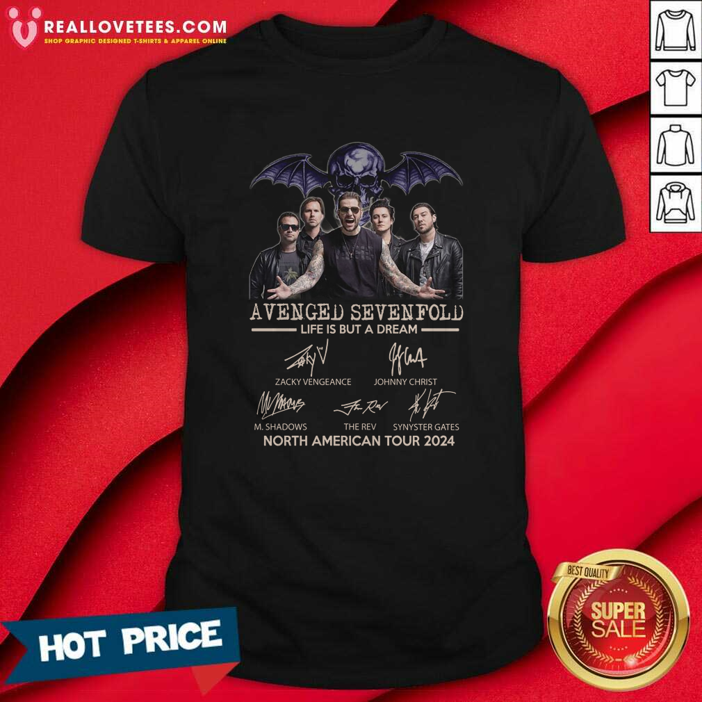Offical Avenged Sevenfold Life Is But A Dream North American Tour 2024 T-Shirt