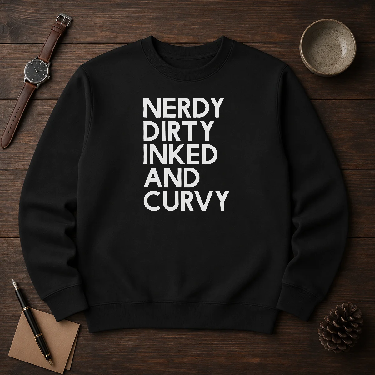 Good Nerdy Dirty Inked And Curvy T-Shirt - Image 7