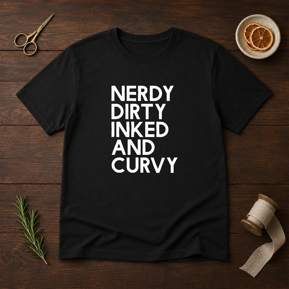 Good Nerdy Dirty Inked And Curvy T-Shirt