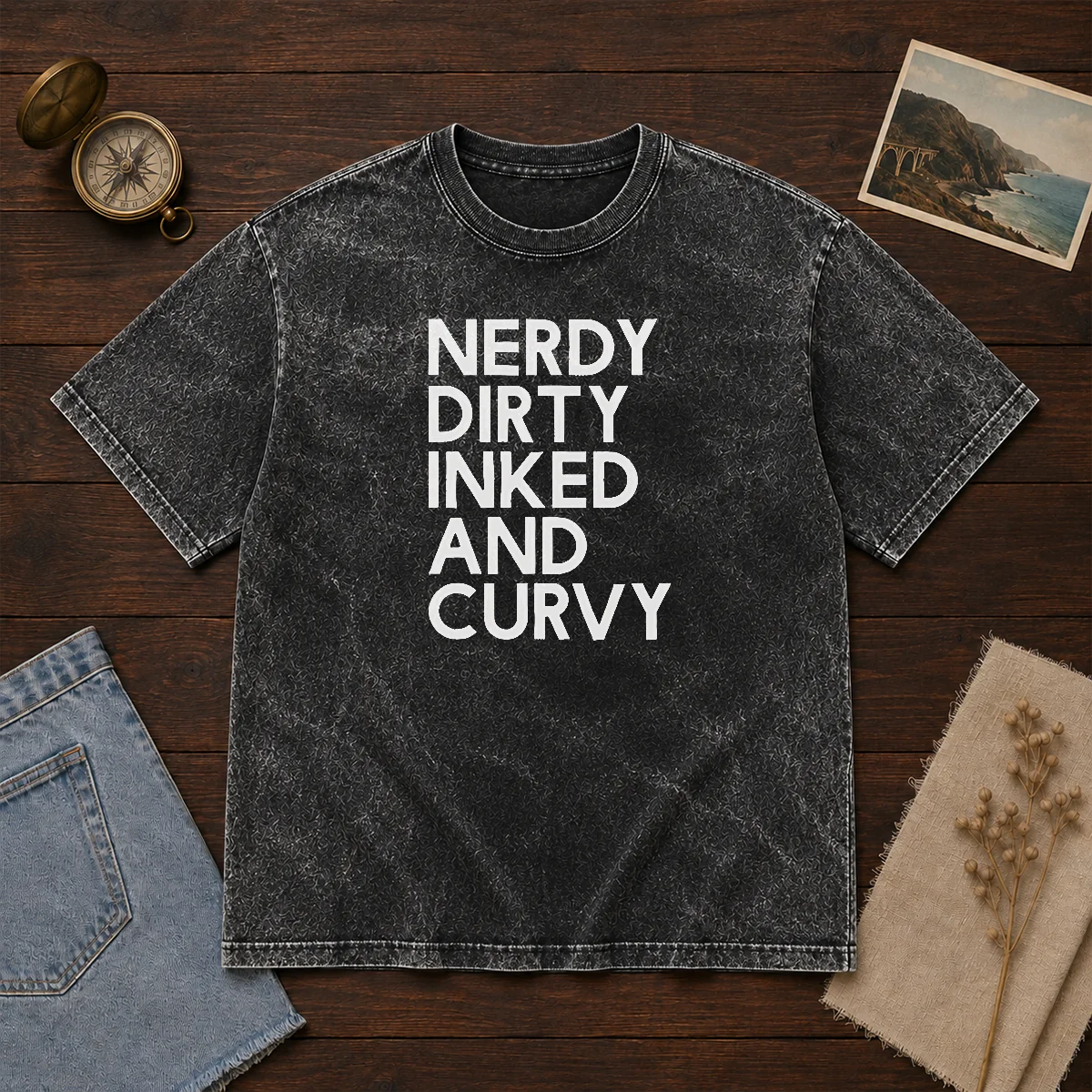 Good Nerdy Dirty Inked And Curvy T-Shirt - Image 8