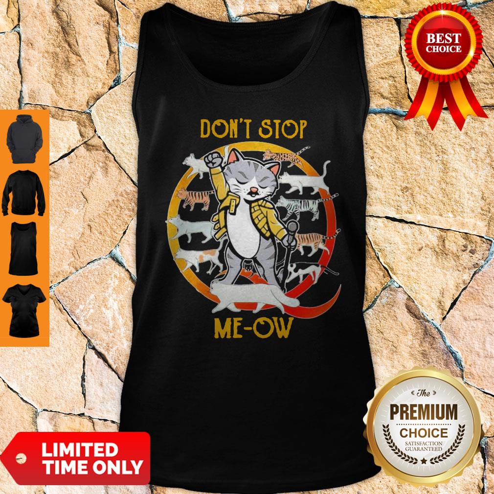 Premium Freddie Mercury And Cats Don't Stop Meow Shirt - Image 2