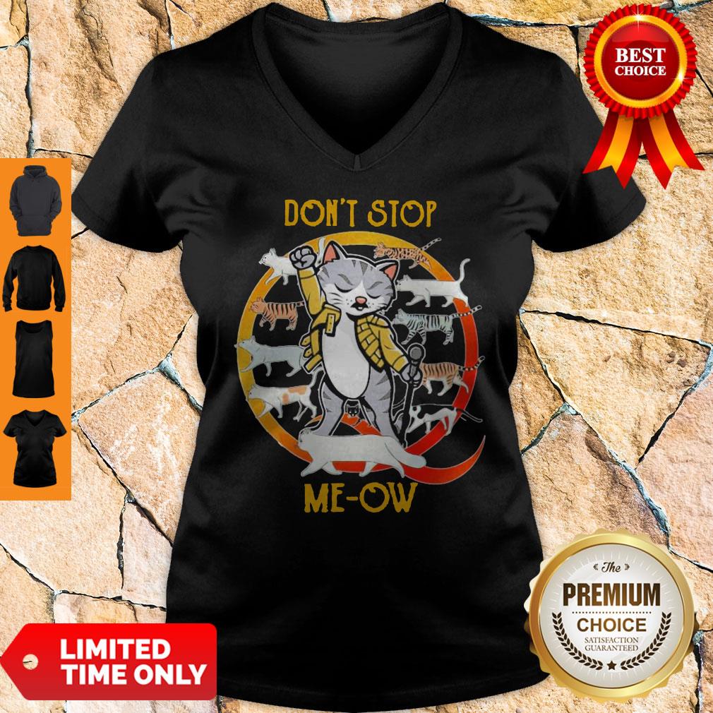 Premium Freddie Mercury And Cats Don't Stop Meow Shirt - Image 5