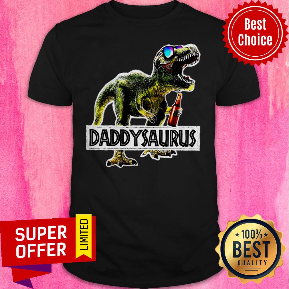 Premium Daddysaurus Drinking Beer Party Shirt