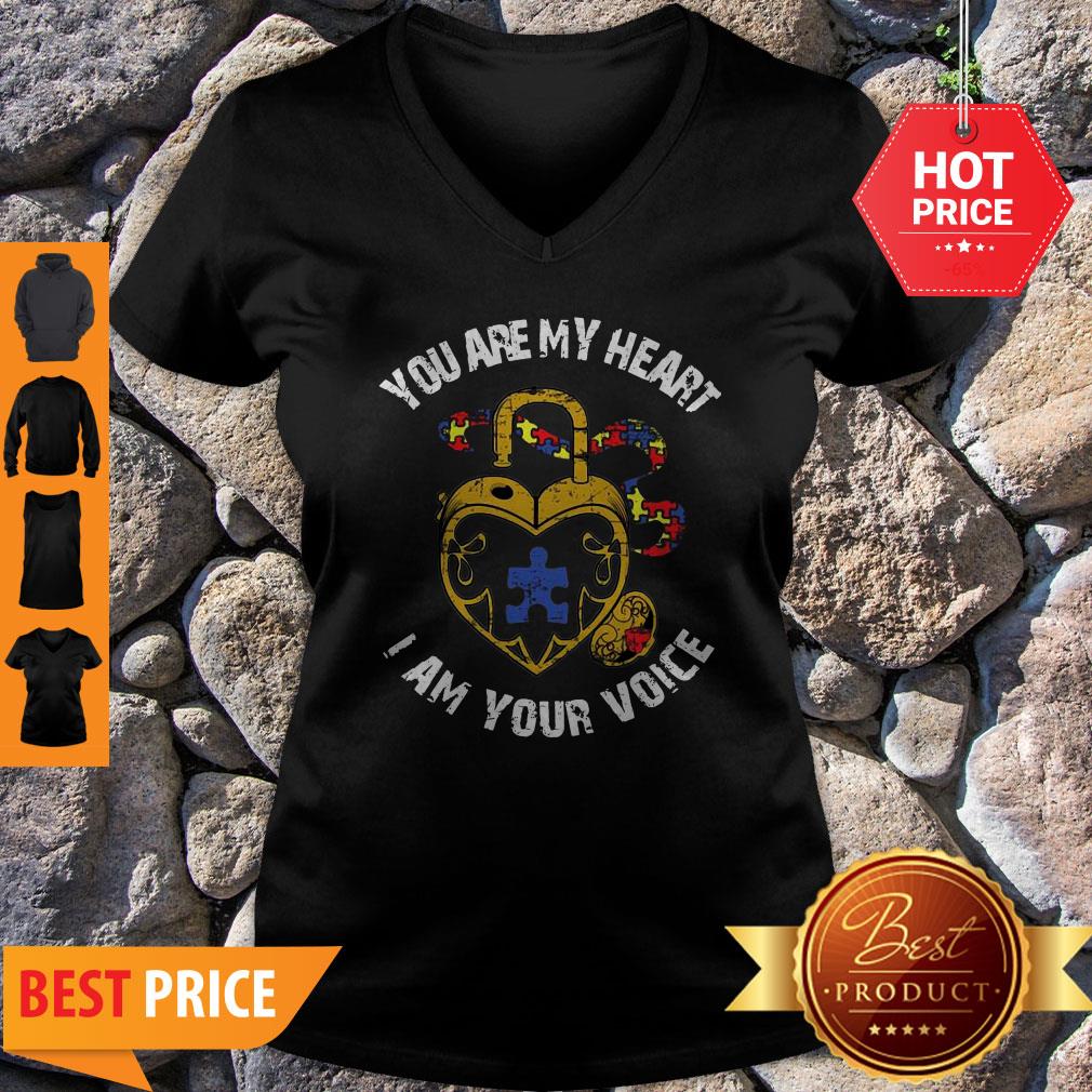 Nice You Are My Heart I Am Your Voice Autism Awareness Shirt - Image 5
