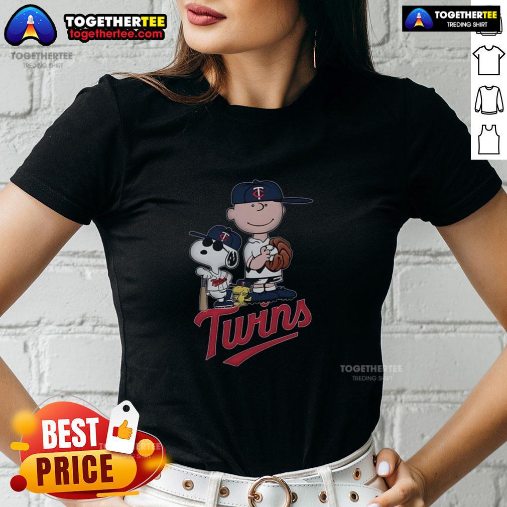 Awesome Peanuts Characters Minnesota Twins T-Shirt - Image 3