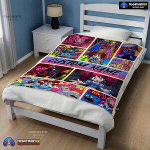 Alternative view of Official Poppy Playtime Miss Poppy With Friends Horror Blanket Fleece Customized Blanket