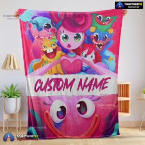 Official Poppy Playtime Mommy Long Legs And Friends Blanket Fleece Customized Blanket