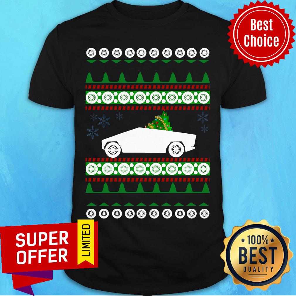 Awesome CyberTruck Tesla Ugly Christmas Shirt