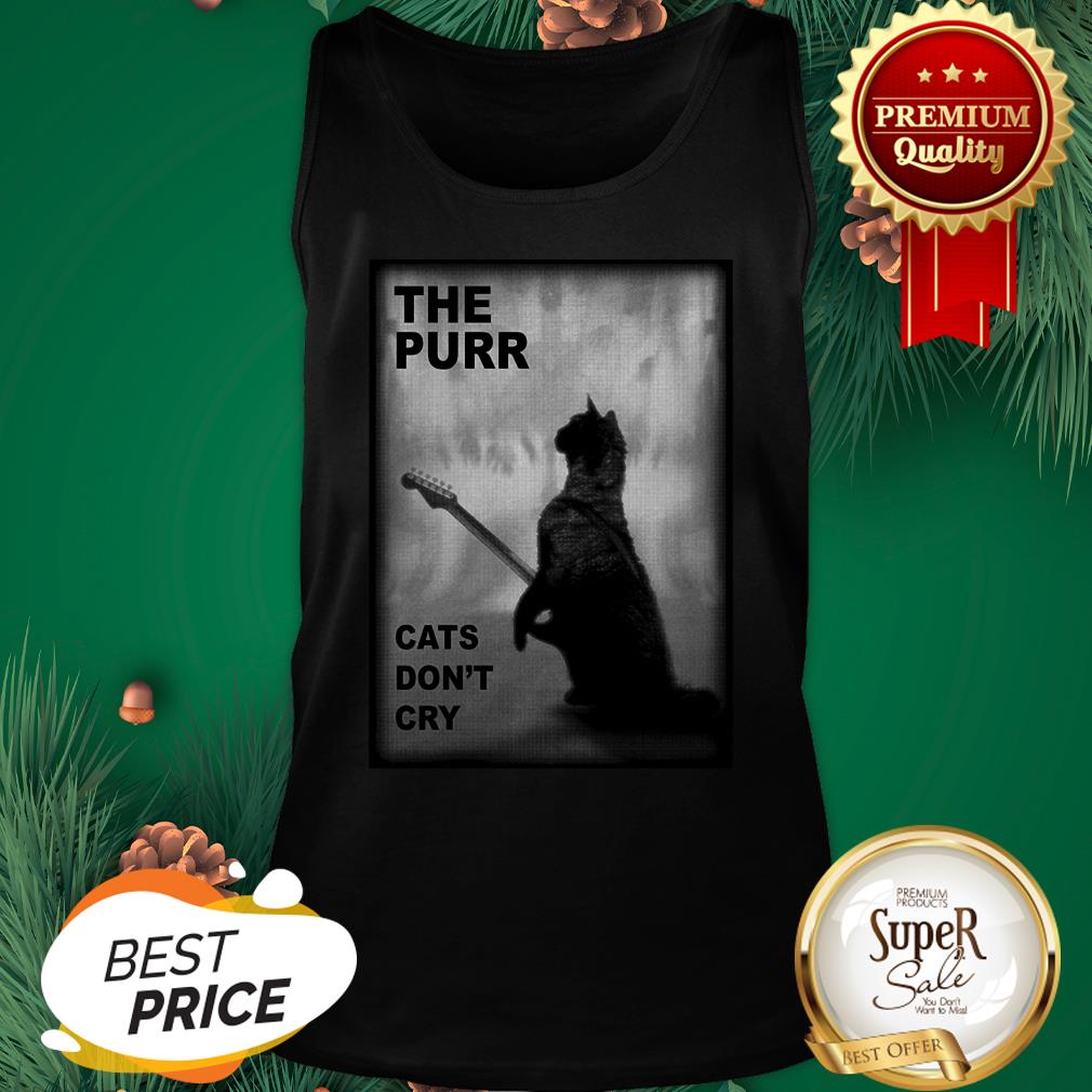 Official The Purr Cats Don't Cry Guitar Shirt - Image 3