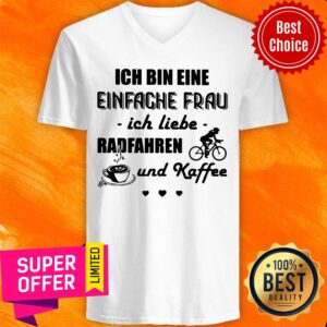 Alternative view of Premium Ich Bin Eine Einfache Frau Ich Liebe Radfahren Und Kaffee Cycling Shirt