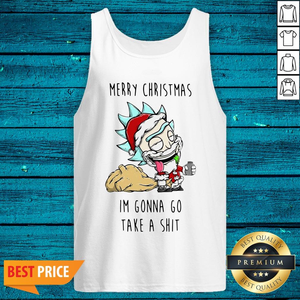 Cute Santa Rick Merry Christmas I'M Gonna Go Take A Shit Shirt - Image 5