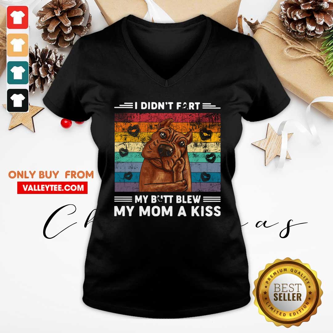 Funny Pitbull I Didn't Fart My Butt Blew My Mom A Kiss Vintage Shirt - Image 3