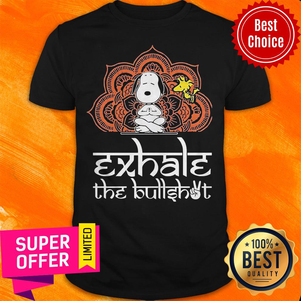Premium Snoopy Yoga And Woodstock Exhate The Bullshot Shirt