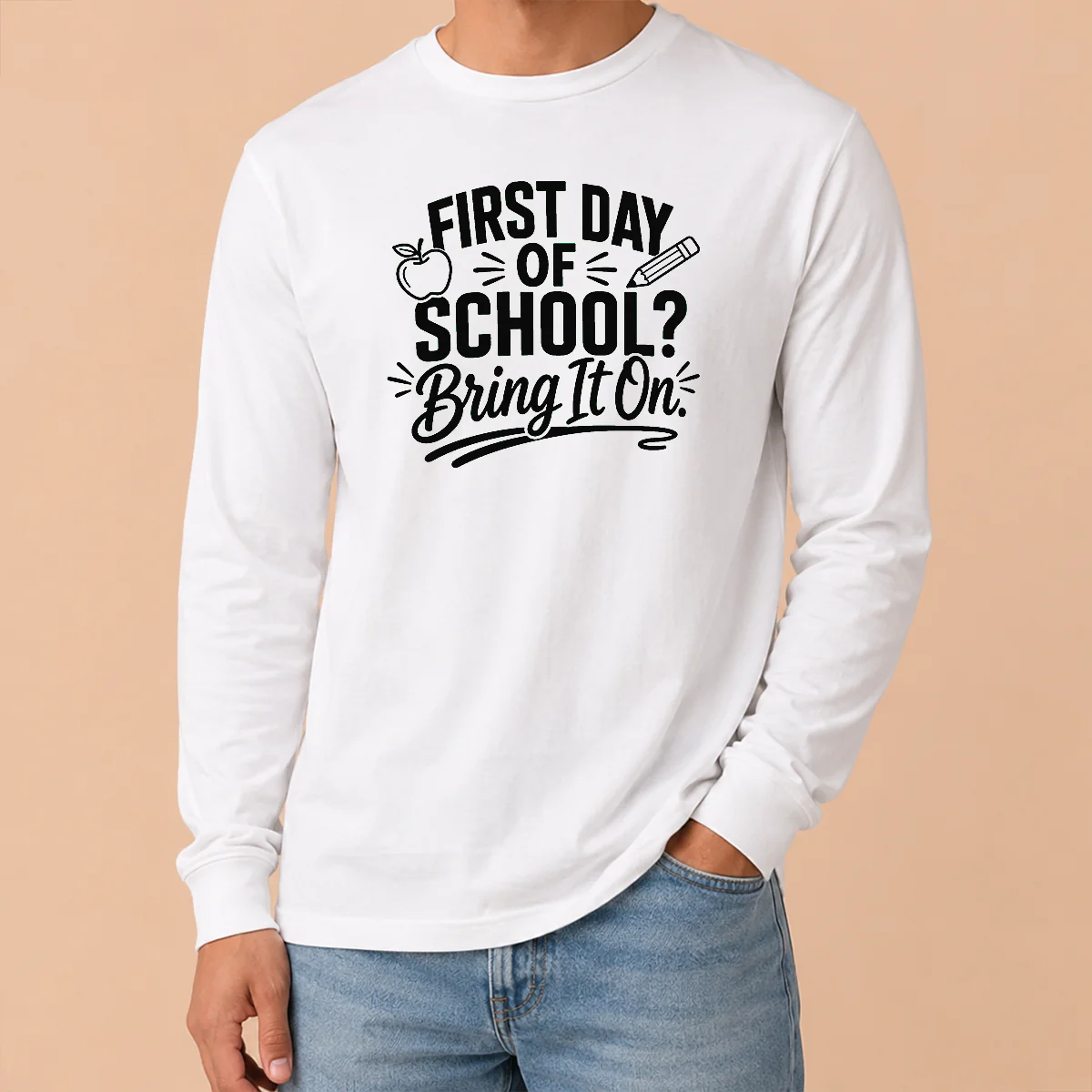 Funny First Day Of School Teacher Humor Line Art Shirt - Image 6