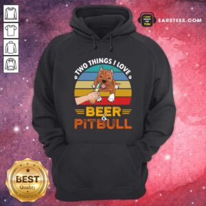 Alternative view of Hot Pitbull Two Things I Love Beer 2021 Vintage Shirt