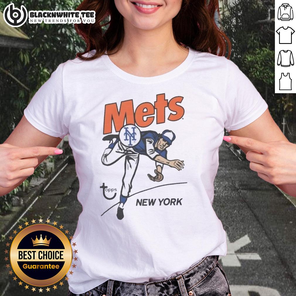 Nice Topps New York Mets Raglan T-Shirt - Image 3