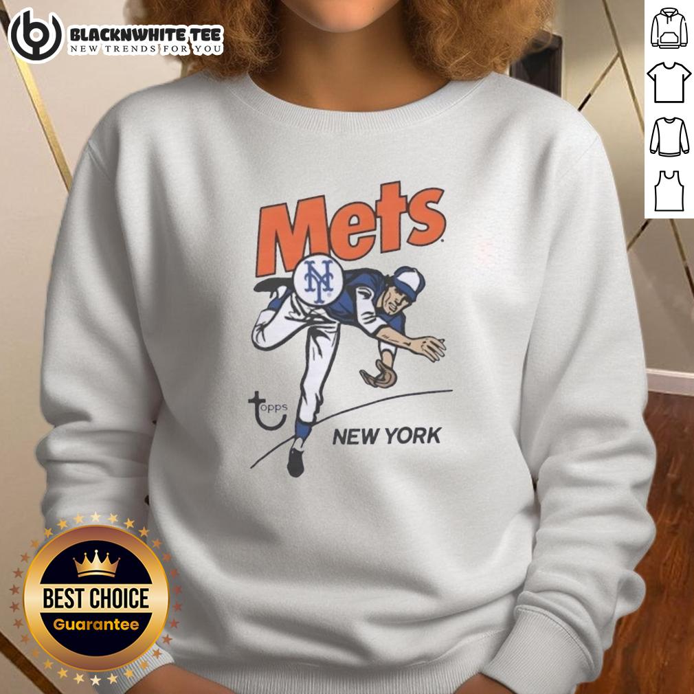 Nice Topps New York Mets Raglan T-Shirt - Image 5