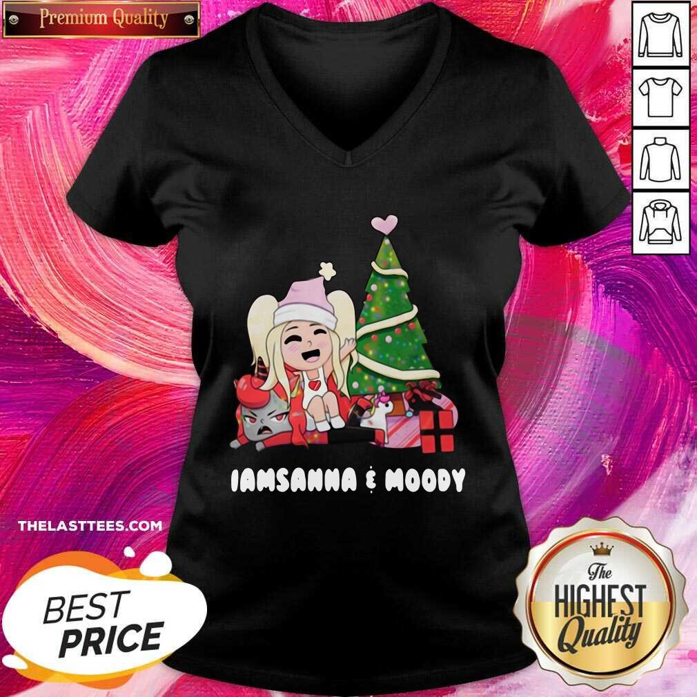 Happy Sanna Iamsanna E Moody Christmas Shirt - Image 2