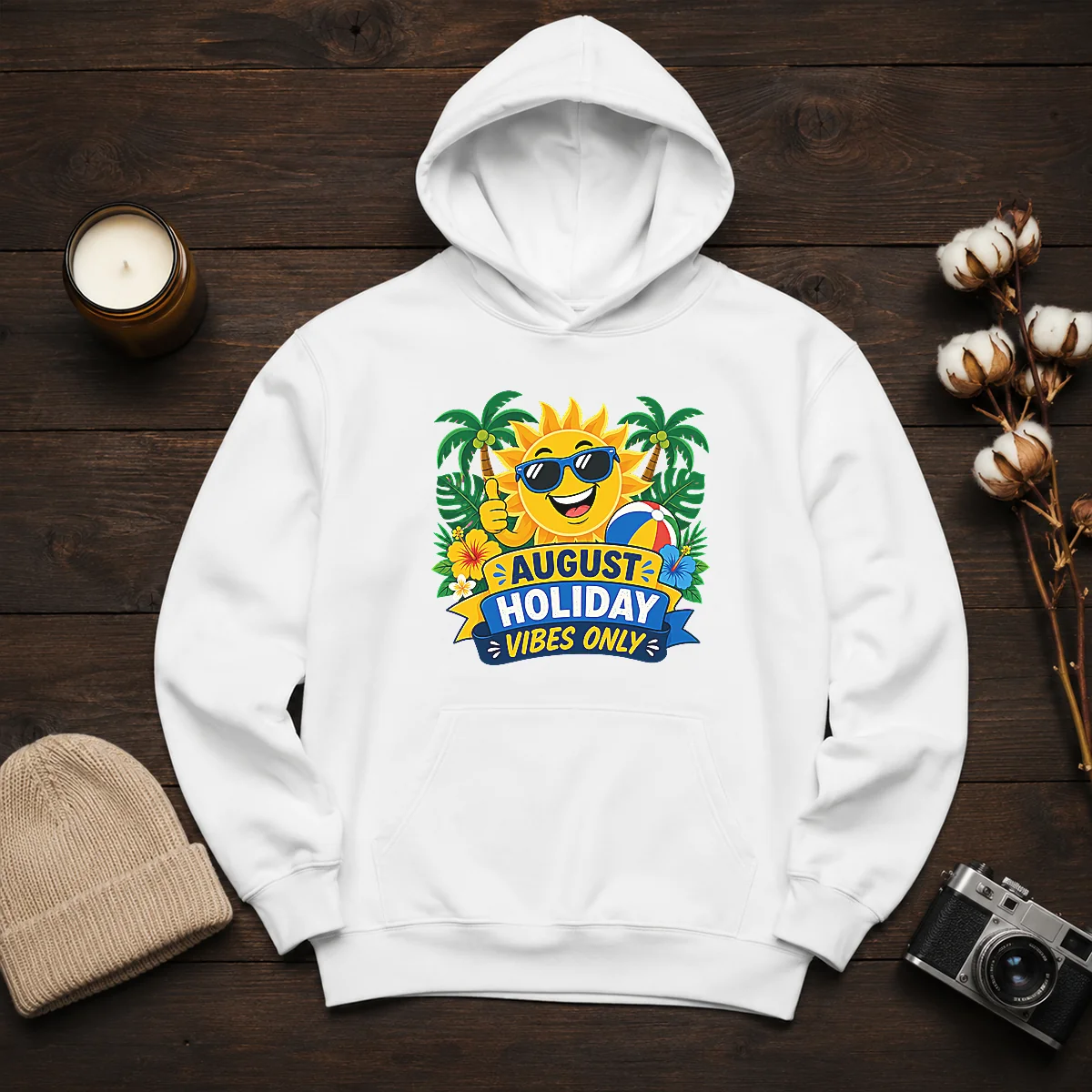 Nice August Holiday Vibes Sun Vector Shirt - Image 6