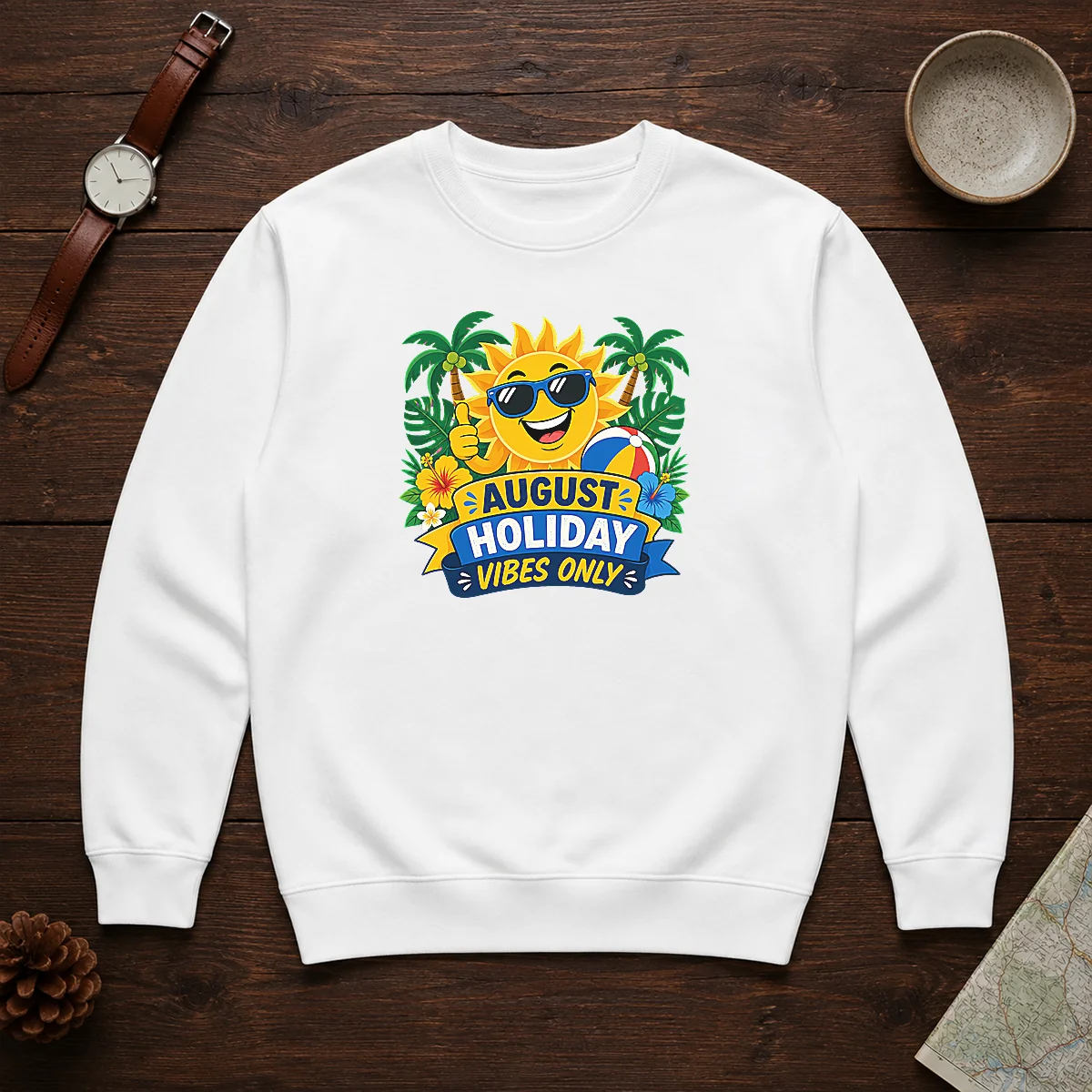 Nice August Holiday Vibes Sun Vector Shirt - Image 7