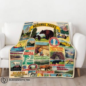 Alternative view of Cavallini Visit The National Parks Blanket Fleece Customized Premium Blanket