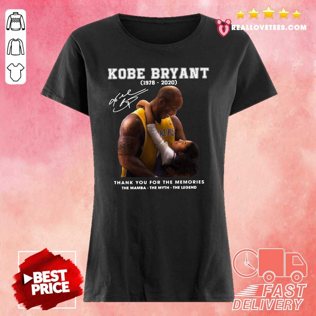 Funny Kobe Bryant 1978 2020 Thank You For The Memories The Mamba The Myth The Legend Signature Shirt - Image 3