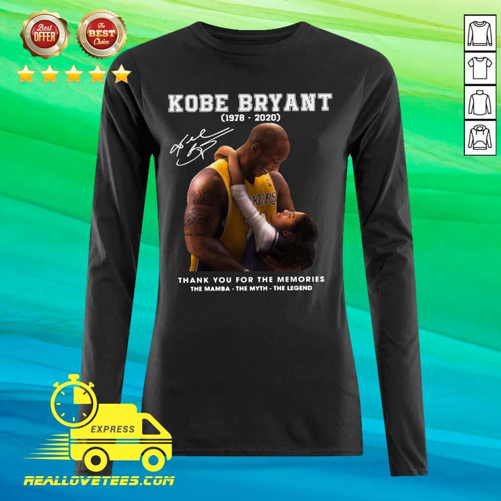 Funny Kobe Bryant 1978 2020 Thank You For The Memories The Mamba The Myth The Legend Signature Shirt - Image 2