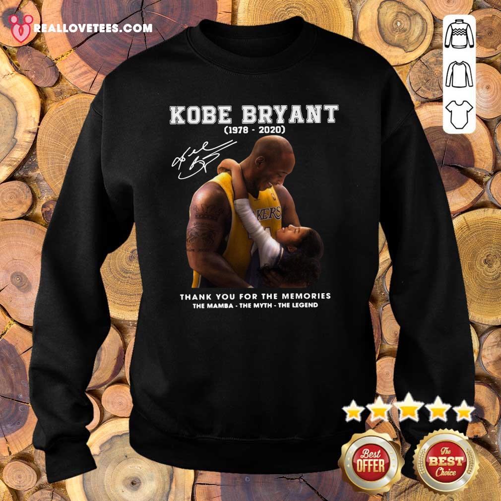 Funny Kobe Bryant 1978 2020 Thank You For The Memories The Mamba The Myth The Legend Signature Shirt - Image 5