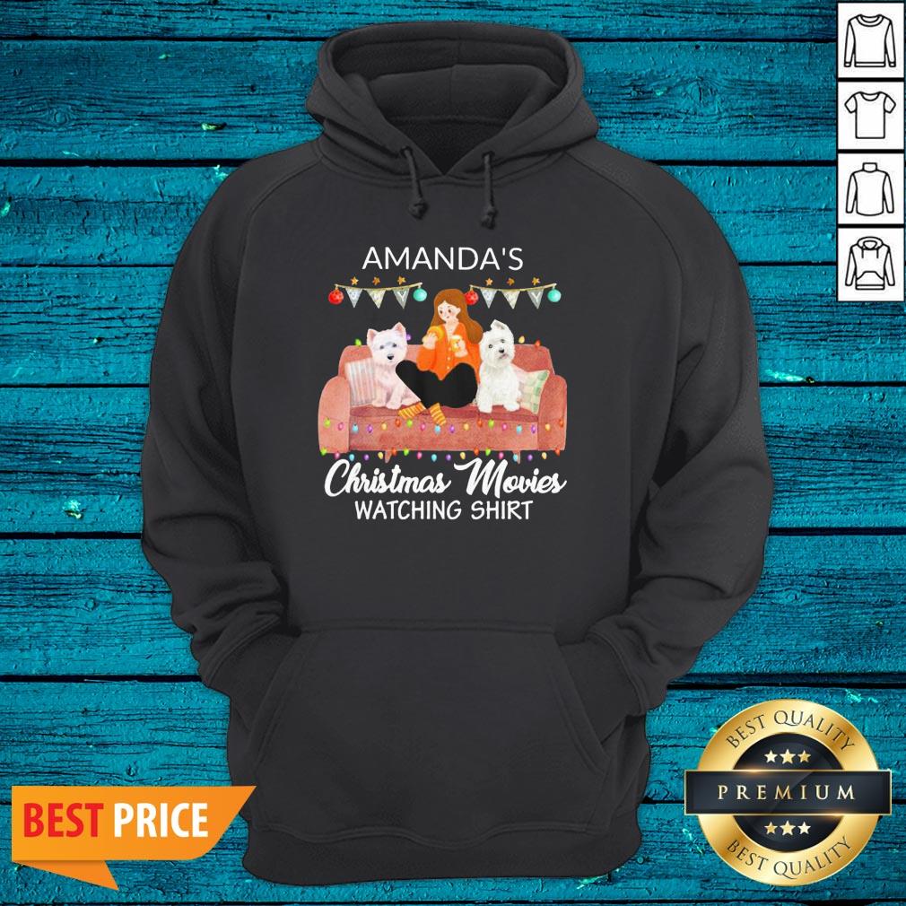 Good Shih Tzu Amanda's Christmas Movies Watching Shirt - Image 3