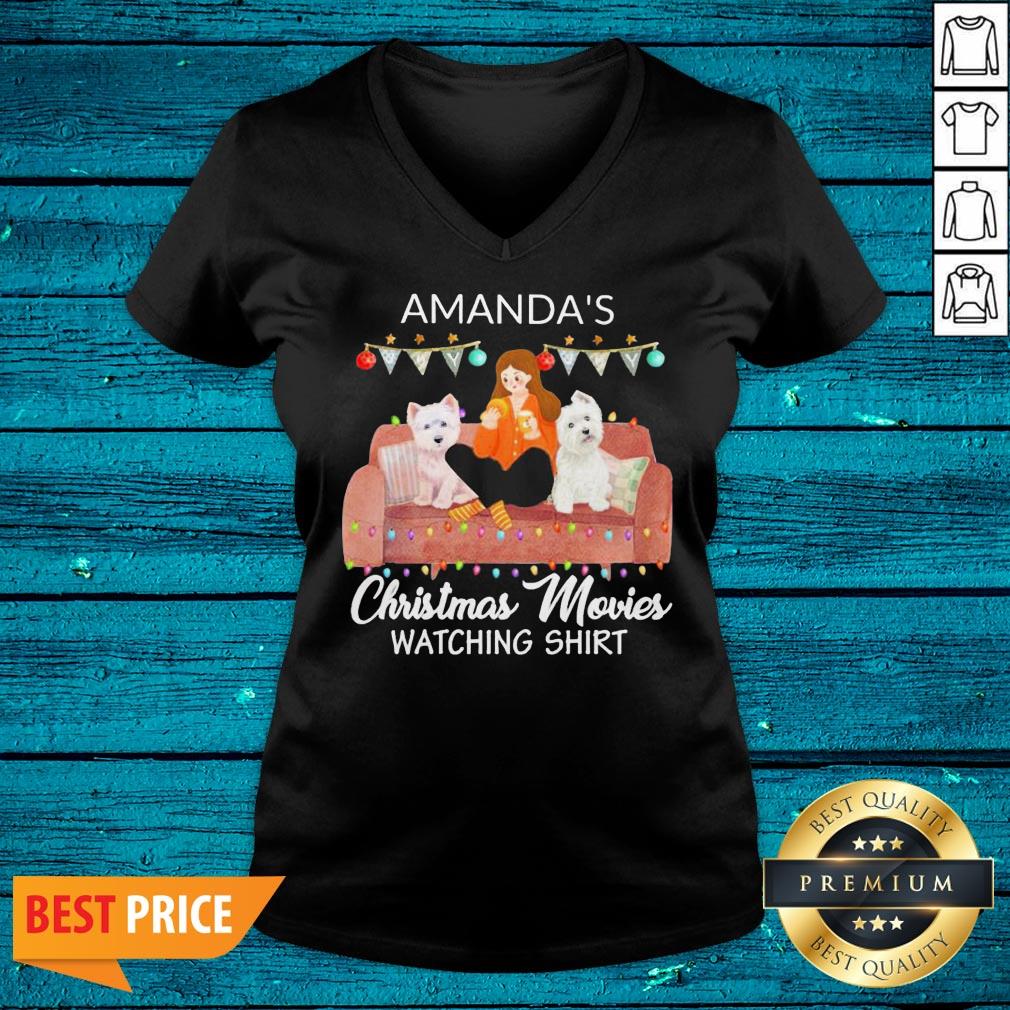 Good Shih Tzu Amanda's Christmas Movies Watching Shirt - Image 4