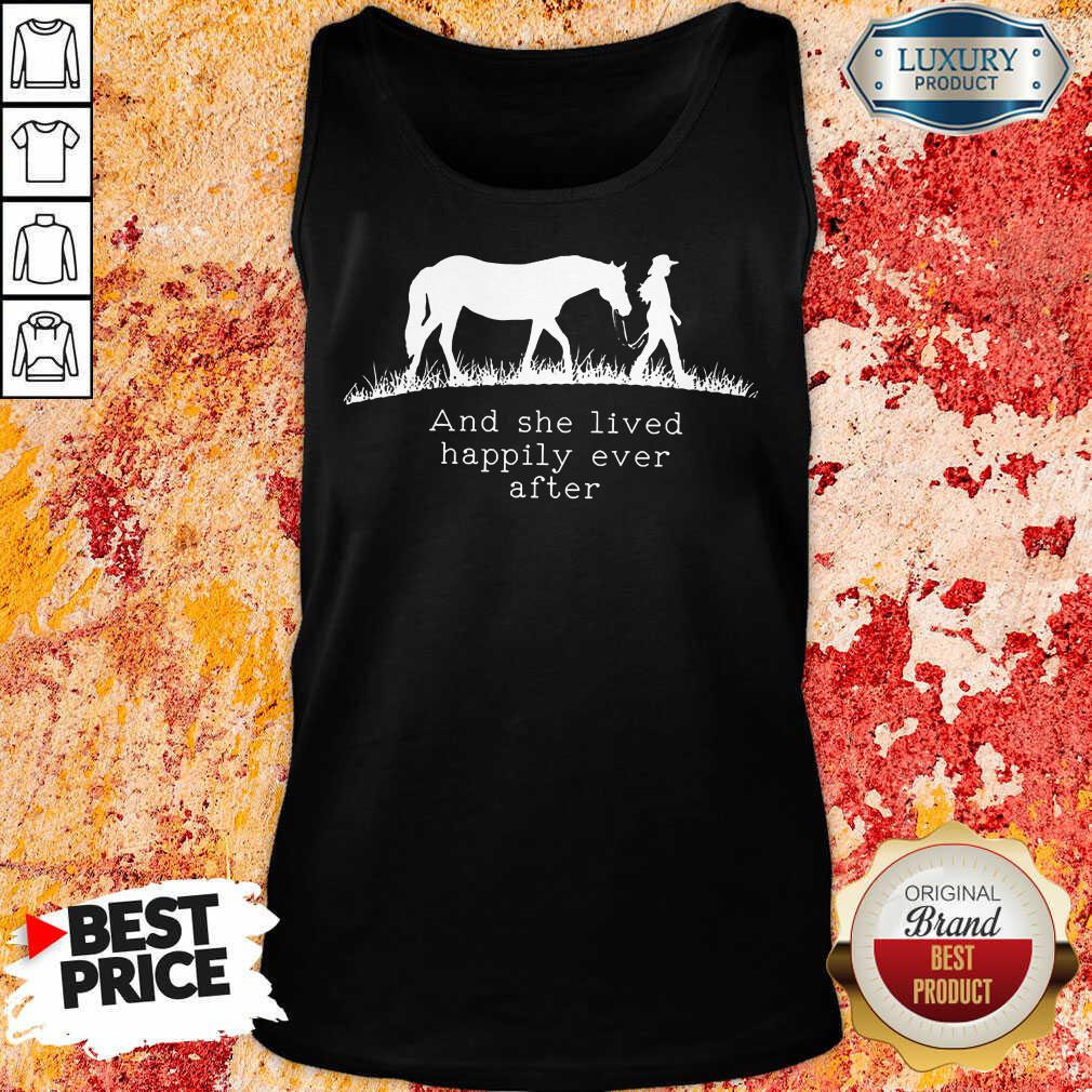 She Lived Happily Ever After Horse Shirt - Image 3