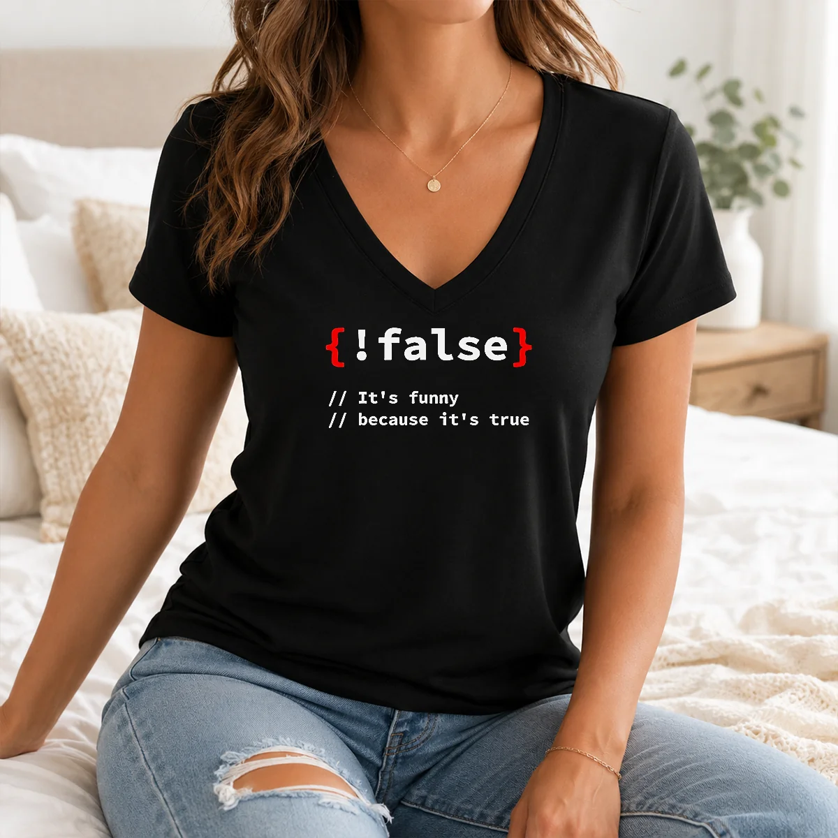 Nice Top It's Because It's True Programmer Coding Shirt - Image 2