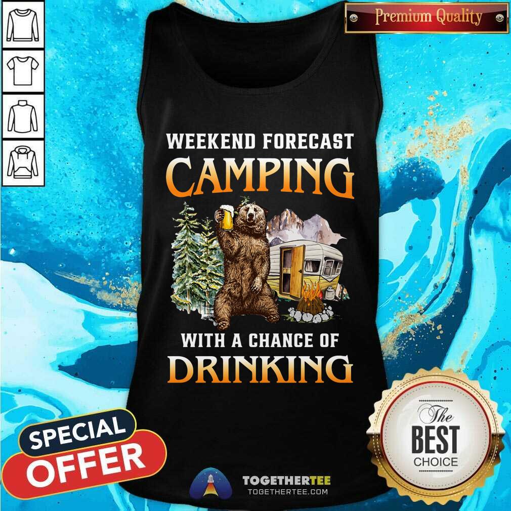 Weekend Forcast Camping With Drinking Bear Shirt - Image 4