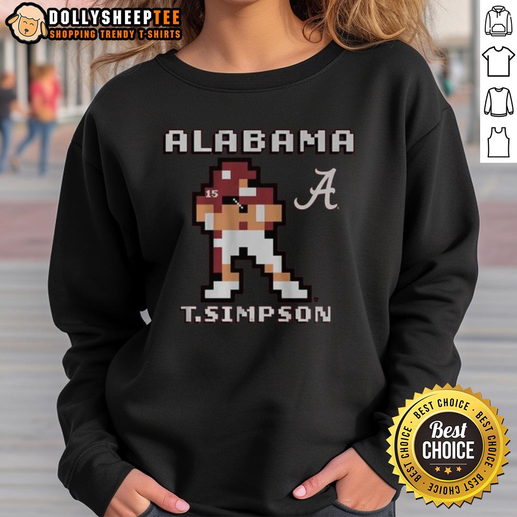 Hot Alabama Football Ty Simpson Retro Baller T-Shirt - Image 5
