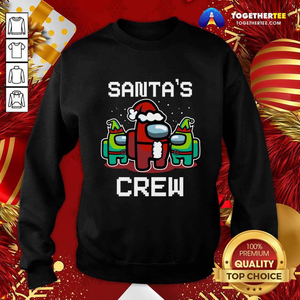 Cute Santa’s Crew Among Us Christmas Shirt - Image 4