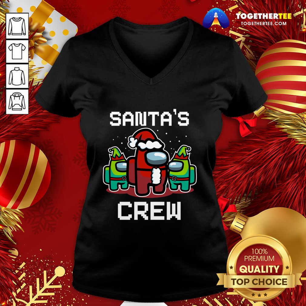 Cute Santa’s Crew Among Us Christmas Shirt - Image 2
