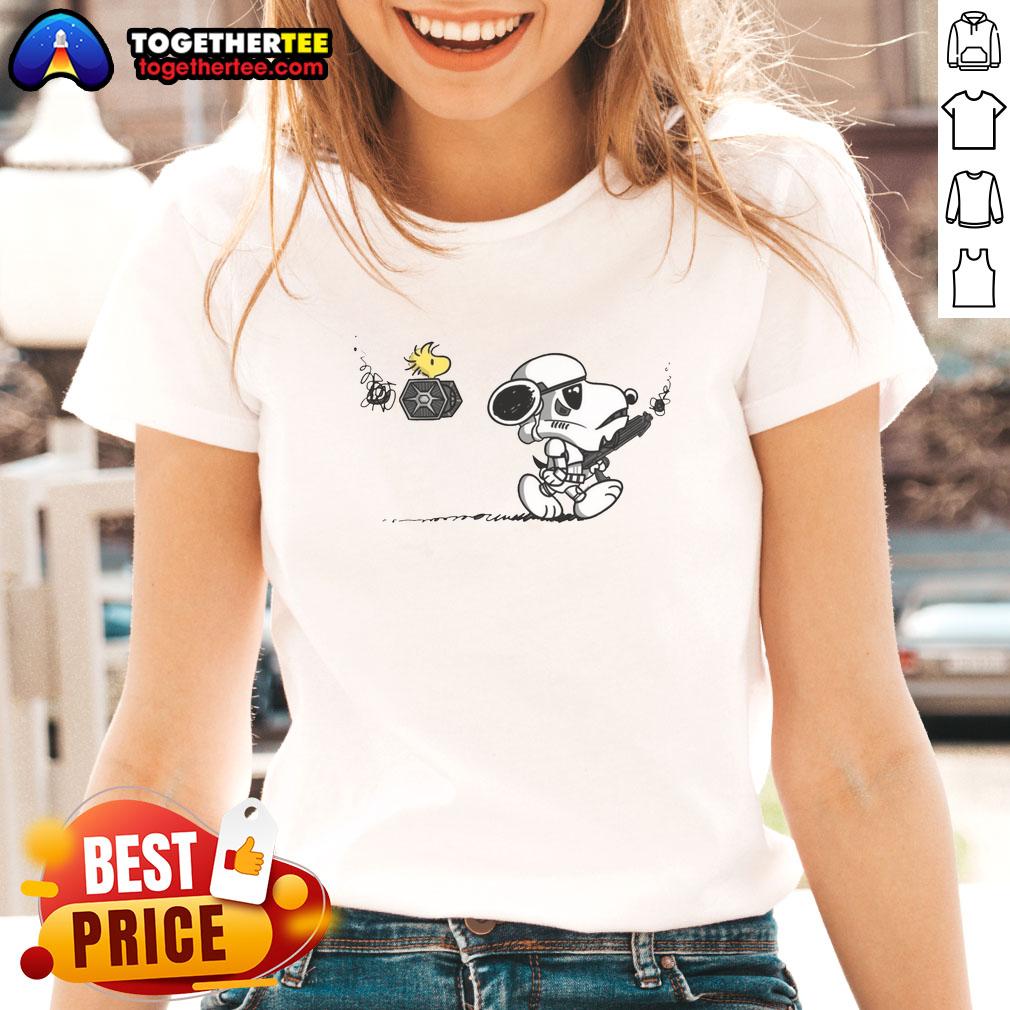 Top Snooptrooper Snoopy And Woodstock X Stormtrooper Star Wars T-Shirt - Image 3